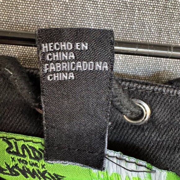 Forever 21 X Frankie and The Studs Studded Black Lace Up Low Rise Flare  Jeans - Picture 13 of 14